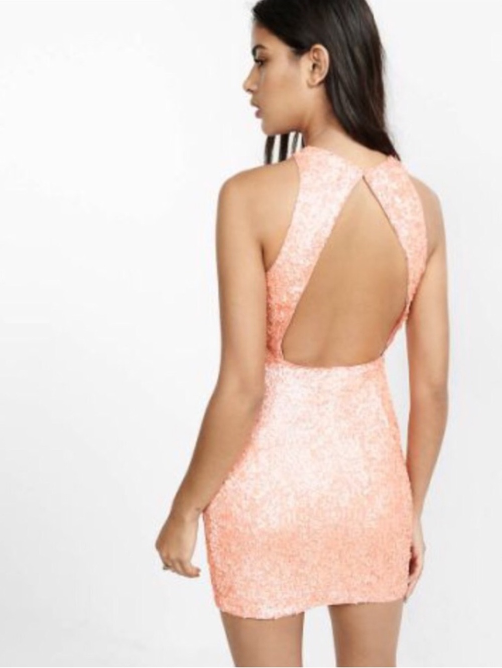 NWT Express Sequin Backless Mini Dress